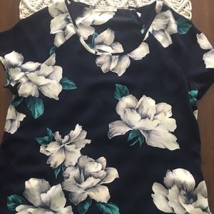Flower Short Sleeve Blouse